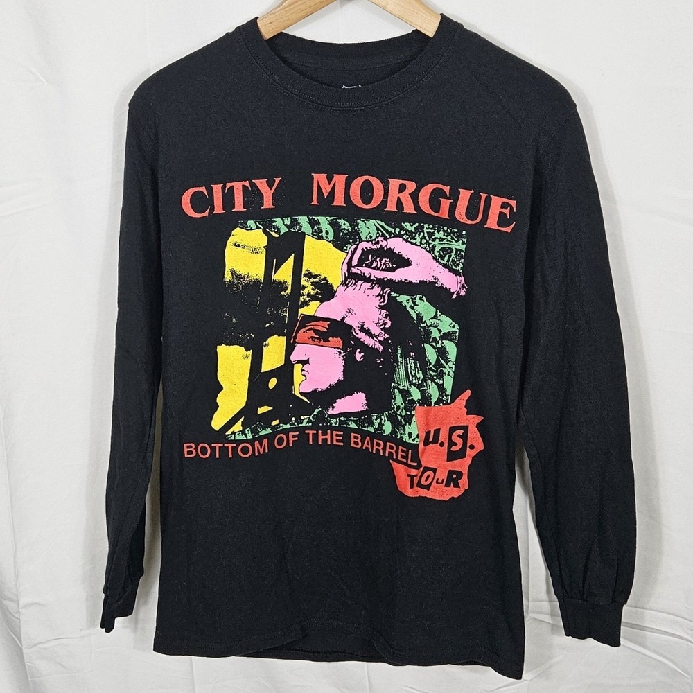 City‎ Morgue Bottom of the Barrel Tour Long Sleeve T Shirt Black Men's Size S